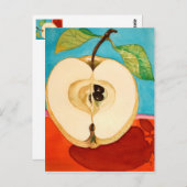 een appel per dag ...waterverf briefkaart (Voorkant / Achterkant)