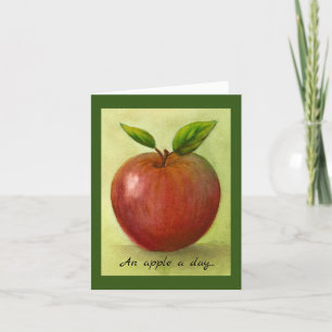 Een Apple A Day grappig Kaart