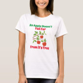 Een Apple Doesnt Herfst ver van zijn boom T-shirt (Voorkant)