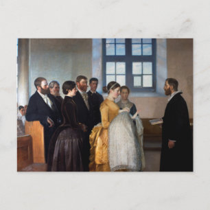 Een aptisme canvas afdrukken briefkaart