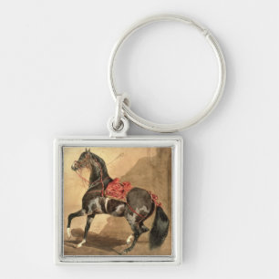 Een Arabisch paard (w/c op papier gezet) Sleutelhanger