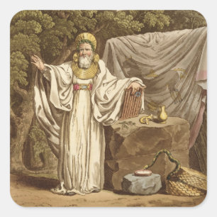 Een Arch Druid in zijn juridische habitat, gegrave Vierkante Sticker