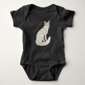 Een Arctic Fox Retro Chic Leuke Dier Theme Mode Romper (Voorkant)
