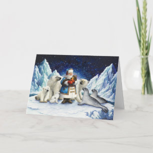 Een Arctische kerst! Feestdagen Kaart