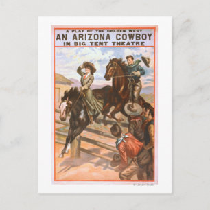 Een Arizona Cowboy in het Poster van het theater v Briefkaart