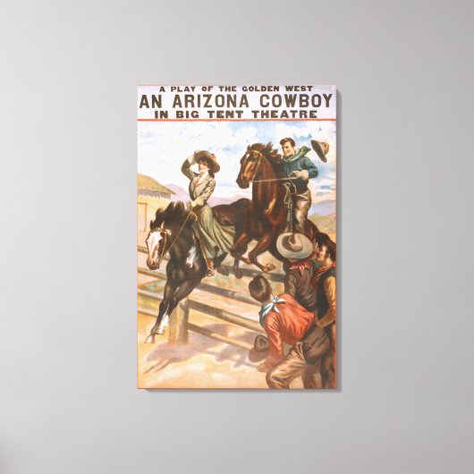 Een Arizona Cowboy in het Poster van het theater v Canvas Afdruk (Voorkant)