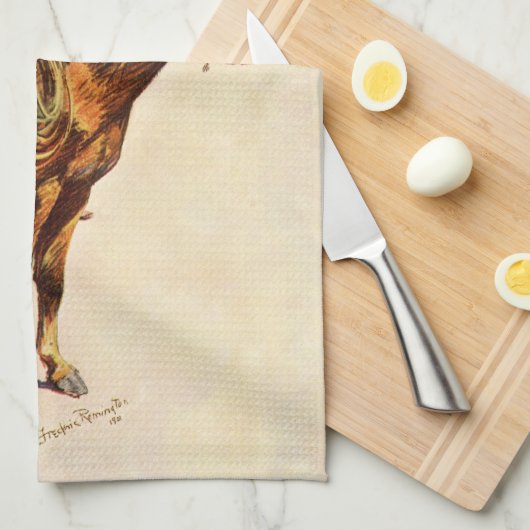 Een Arizona Cowboy van Remington, Western Theedoek (Quarter Fold)