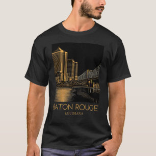 Een Art Travel Print van Baton Rouge 3 T-shirt
