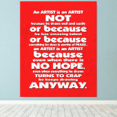 Een artiest is... canvas afdruk (Insitu (Houten vloer))