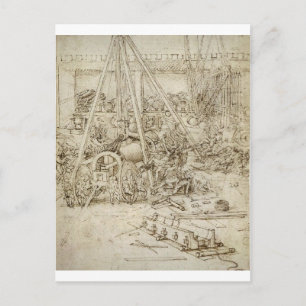 Een artilleriepark briefkaart