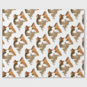 Een artistiek portret van de groene Eyed Calico Ca Cadeaupapier (Vlak)