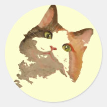 Een artistiek portret van de groene Eyed Calico Ca