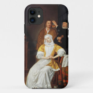Een arts die een jongedame in een slaapkamer bezoe iPhone 11 hoesje