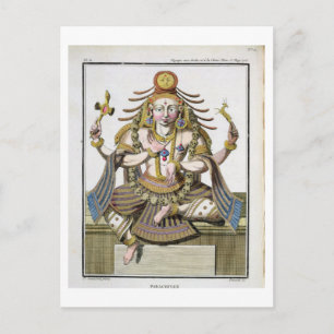 Een aspect van Shiva, van 'Voyage aux Indes et a l Briefkaart