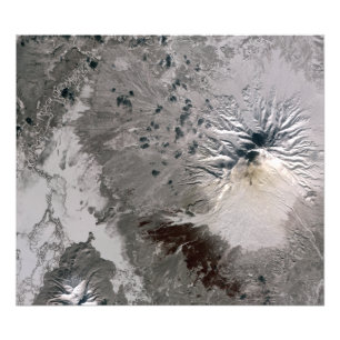 Een asrijke pluim stijgt foto afdruk