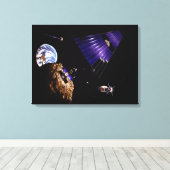 Een asteroïde-mijnmissie canvas afdruk (Insitu (Houten vloer))
