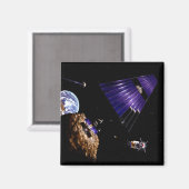 Een asteroïde-mijnmissie magneet (Voorkant / Achterkant)