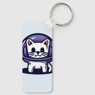 Een Astronaut Cute Cat Sleutelhanger