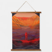 Een astronaut op Mars Hangend Wandkleed (Voorkant)