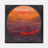 Een astronaut op Mars Magneet (Voorkant)