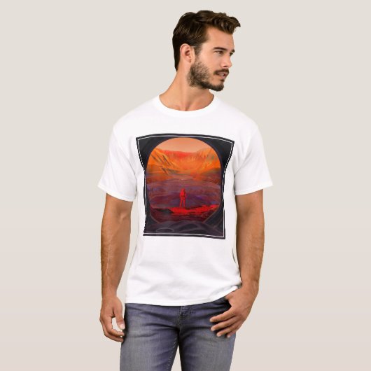 Een astronaut op Mars T-shirt (Voorkant volledig)