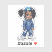 Een astronaut teamlid - Blauw Sticker (Vel)