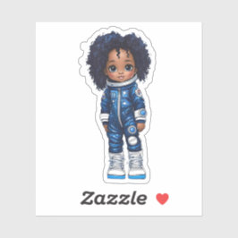 Een astronaut teamlid - Blauw Sticker