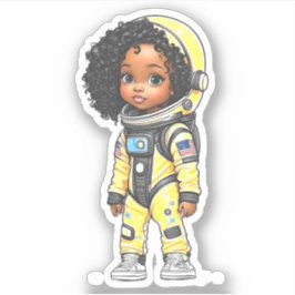 Een astronaut teamlid - Geel Sticker