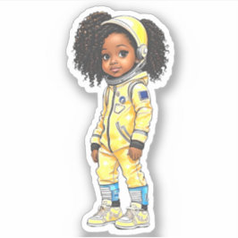 Een astronaut teamlid - Geel Sticker