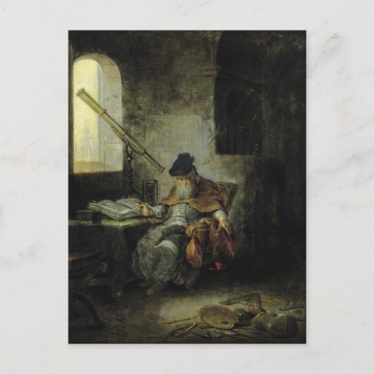 Een astronoom briefkaart (Voorkant)