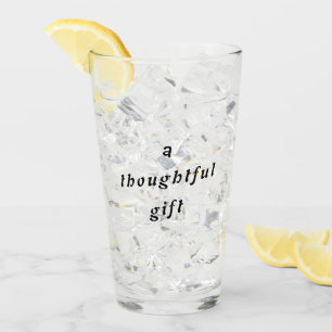 Een attent cadeau Eigenzinnige woordspeling cadeau Glas