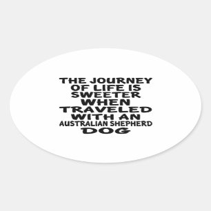 Een Australische Shepherd Life Partner Ovale Sticker