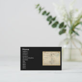 Een Authentic 1690 Pirate Map Visitekaartje (Staand voorkant)