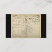 Een Authentic 1690 Pirate Map Visitekaartje (Achterkant)