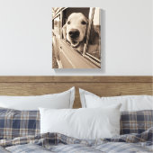 Een auto-raam uitsteken canvas afdruk (Insitu (Slaapkamer))