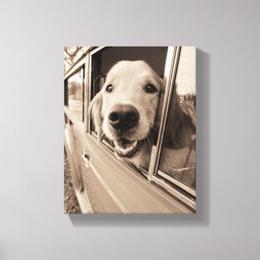 Een auto-raam uitsteken canvas afdruk (Voorkant)