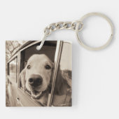 Een auto-raam uitsteken sleutelhanger (Achterkant)