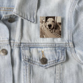 Een auto-raam uitsteken vierkante button 5,1 cm (In situ)