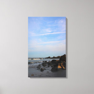 Een avond op het Strand van de Havik Canvas Afdruk