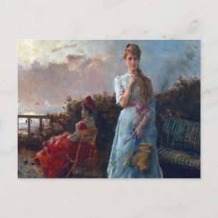 Een avond op het Zee door Alfred Stevens Briefkaart