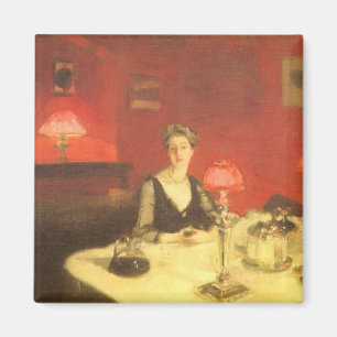 Een avondeettafel van John Singer Sargent Magneet