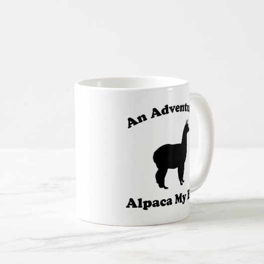 Een avontuur? Alpaca My Bags Coffee Mok (Voorkant rechts)