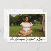 Een avontuur staat op het punt om te beginnen met  aankondigingskaart (Voorkant / Achterkant)