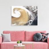 Een Aziatisch storm passeert de Stille Oceaan Canvas Afdruk (Insitu (Woonkamer))