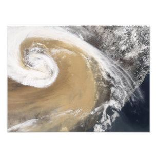 Een Aziatisch storm passeert de Stille Oceaan Foto Afdruk