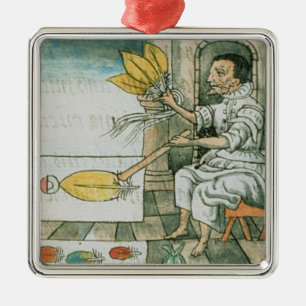 Een Aztec-vetherartisan Metalen Ornament