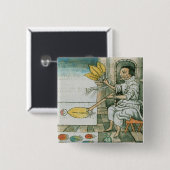 Een Aztec-vetherartisan Vierkante Button 5,1 Cm (Voorkant /achterkant)