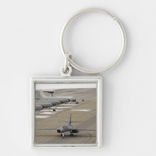 Een B-1B Lancer arriveert bij de Eielson luchtmach Sleutelhanger (Voorkant)