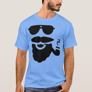 Een baard en een zwarte pijp t-shirt