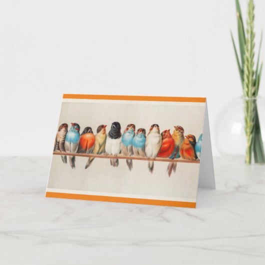 Een baardstuk van de Kaart van vogels (Voorkant)